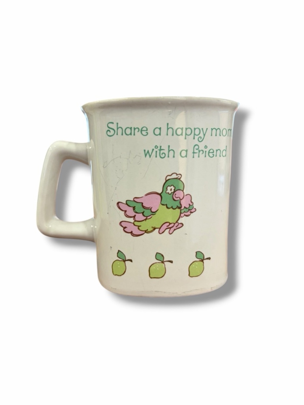 Rare 1980s Stoneware Lime Chiffon Mug - Picture 4 of 5